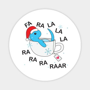 Tea Rex Christmas Magnet